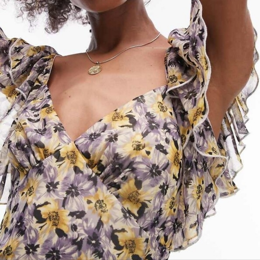 Floral Ruffle Dress - Picture 3 of 4